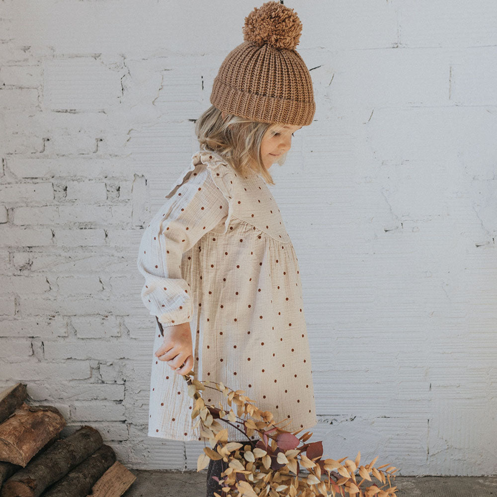 Polka Dots Dress - Sand