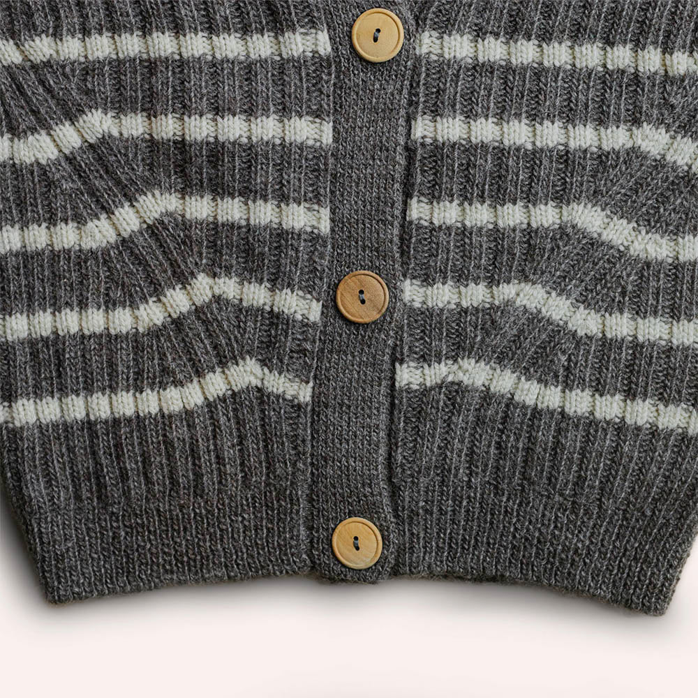 Chrissy Cardigan - Grey/Ivory