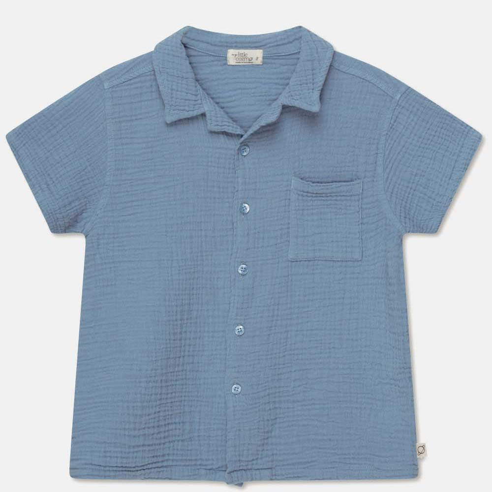 Gauze Camp Shirt - Sky Blue