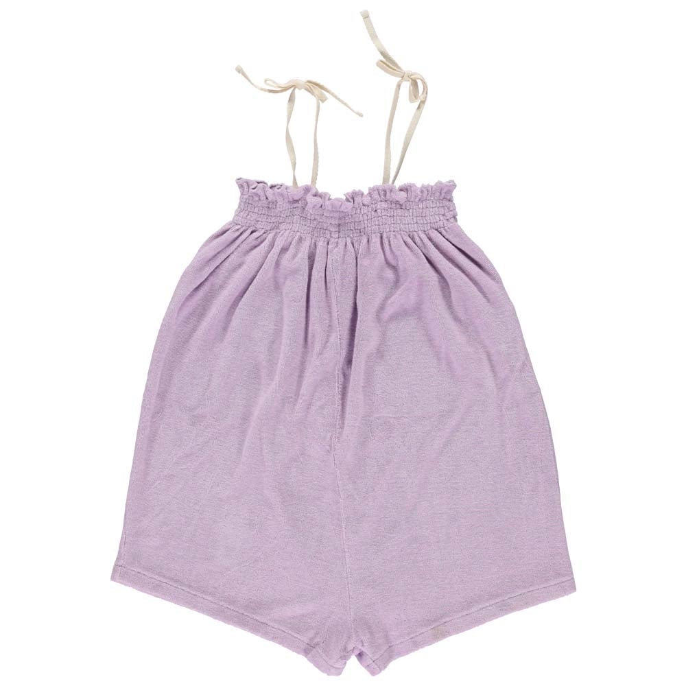 Terry Smocked Playsuit - Lavender