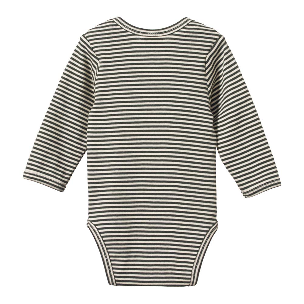 Long Sleeve Bodysuit - Thyme Stripe