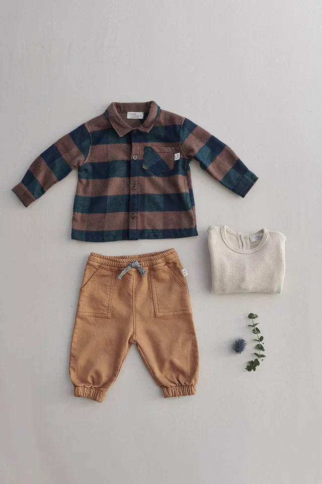 Organic Plaid Baby Shirt - Unique