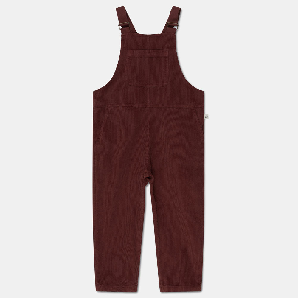 Organic Corduroy Kids Overalls - Garnet