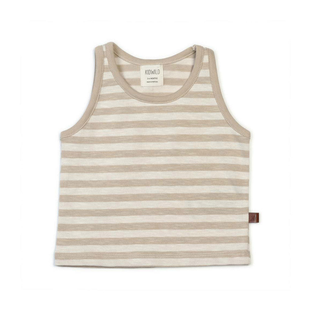 Organic Tank Top - Pebble Stripe