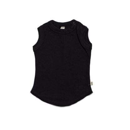 Waffle Singlet - Charcoal