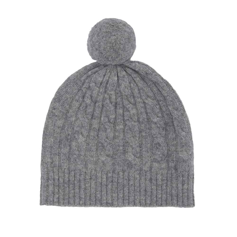 Lambswool Hat - Grey Melange