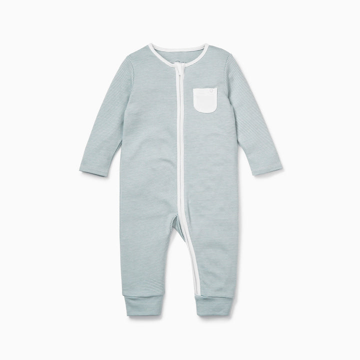 Zip-Up Sleepsuit - Blue Stripe