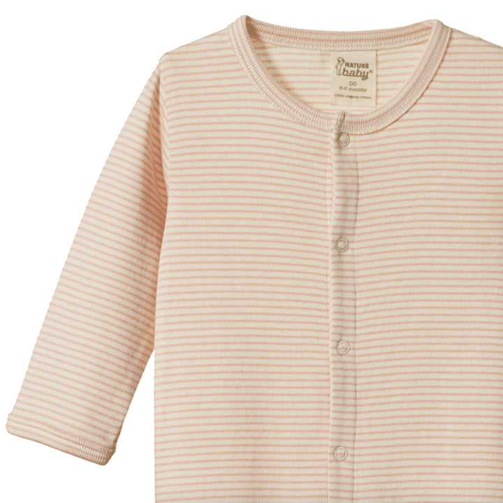 Cotton Stretch & Grow - Rose Dust Pinstripe