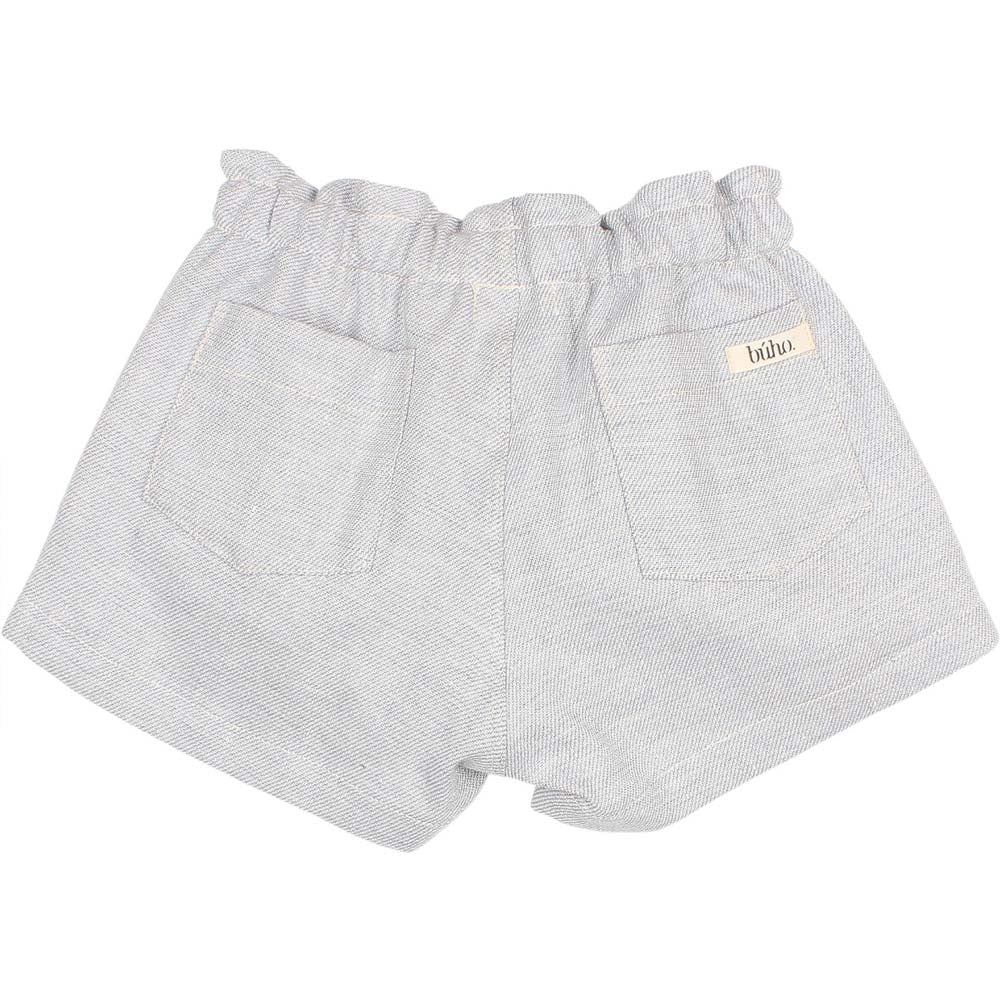 Twill Linen Girl Short - Jeans