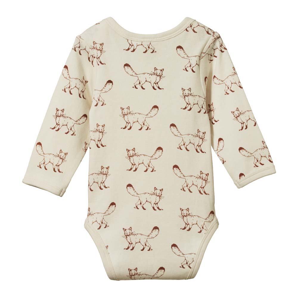 Long Sleeve Bodysuit - Fox Print