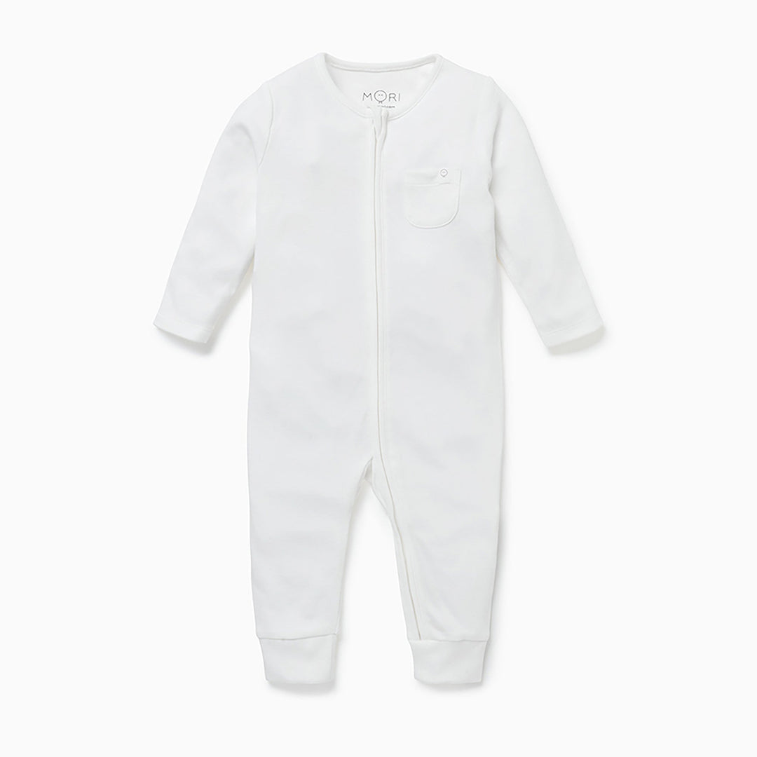 Zip-Up Sleepsuit - White