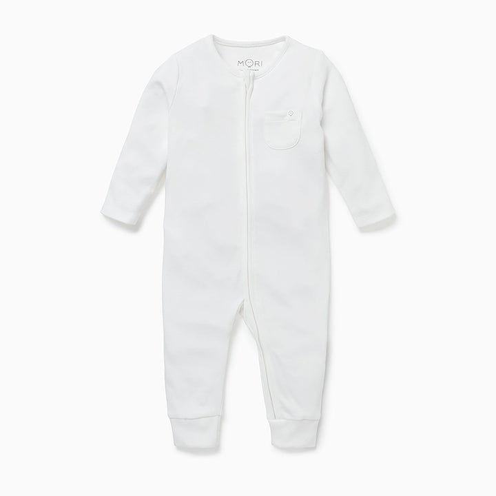 Zip-Up Sleepsuit - White