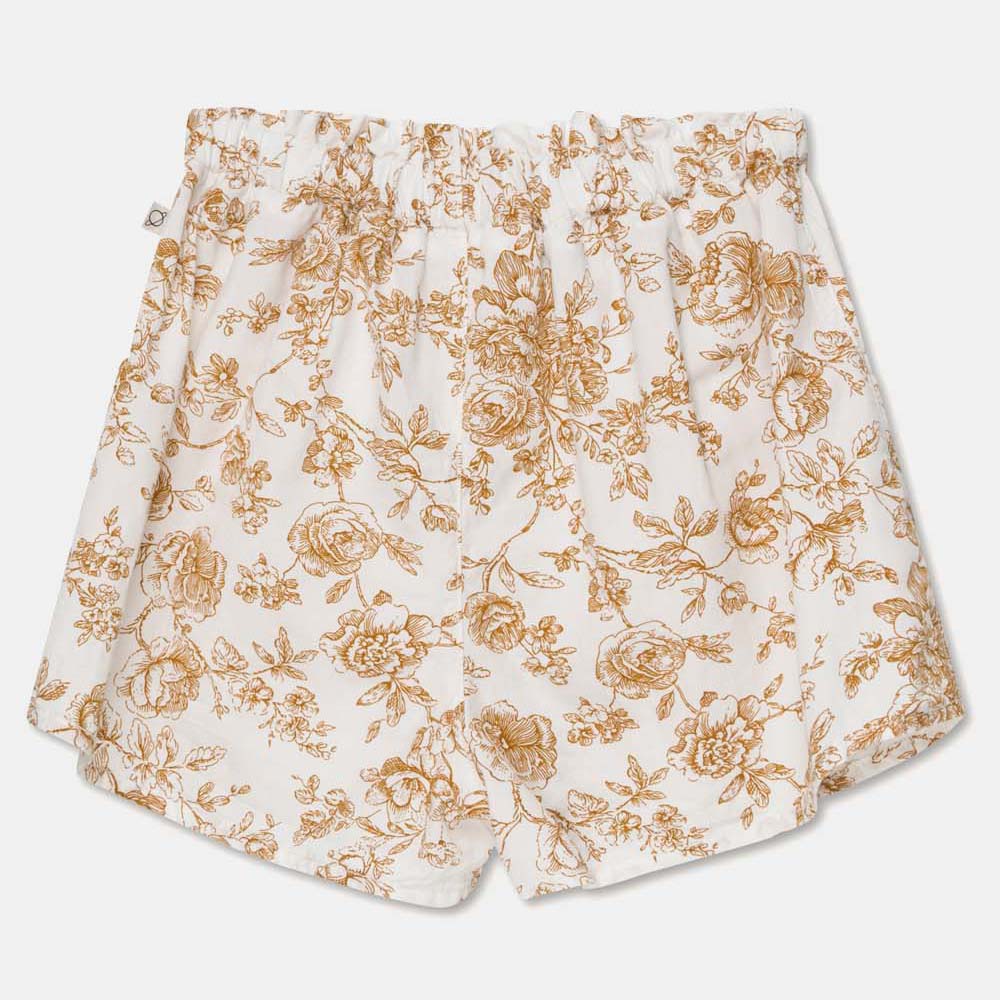 Cotton Floral Shorts - Ivory/Oil