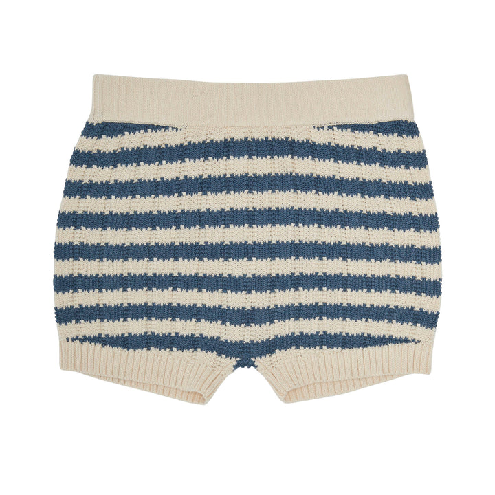 Baby Rib Bloomers - Ecru/Indigo