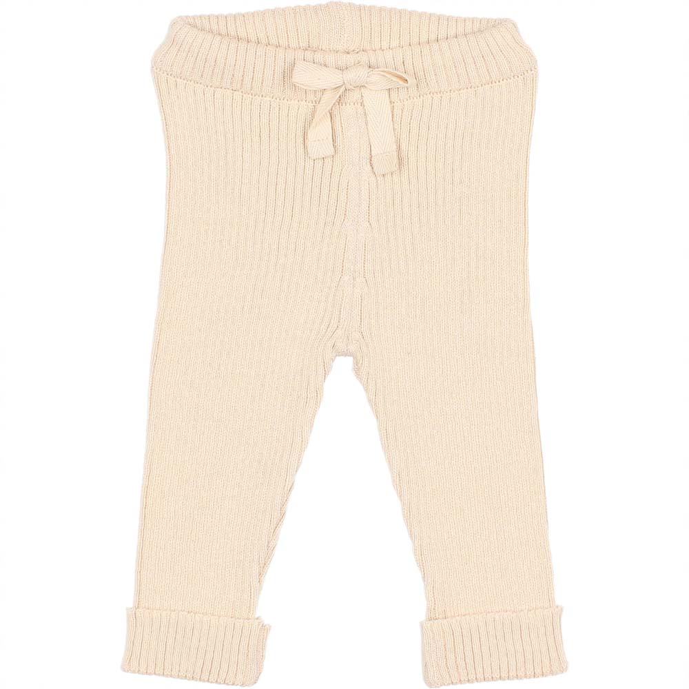 Newborn Rib Knit Legging - Ecru