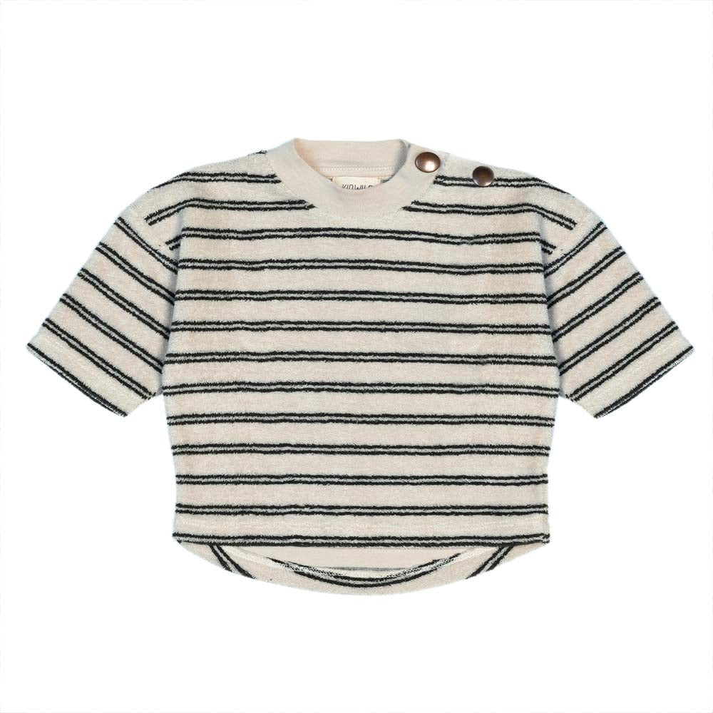 Organic Boxy Sweatshirt - Raven Double Stripe