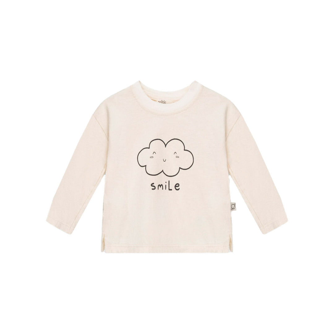 Organic Basic Print Baby T-Shirt - Ivory