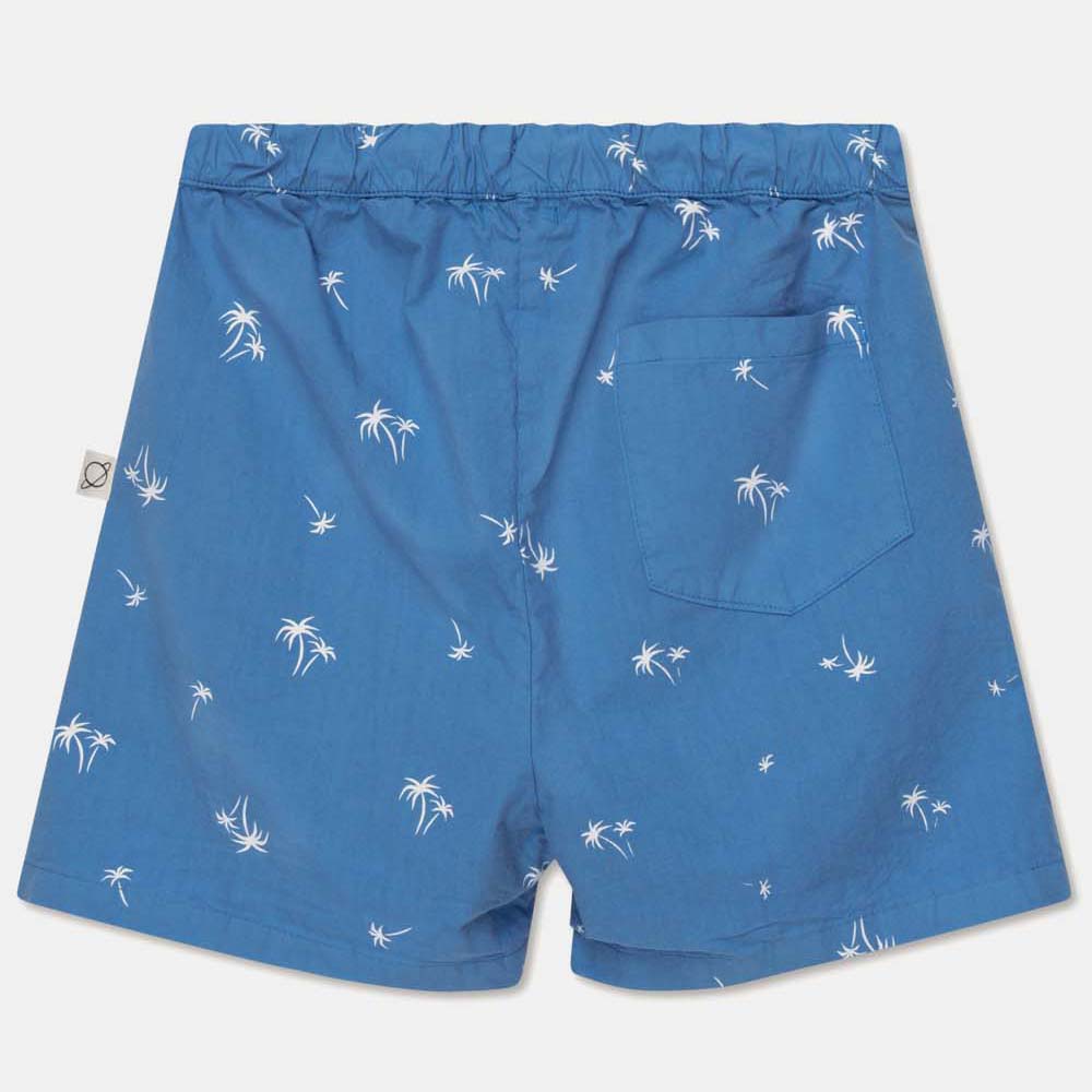 Palm Print Bermuda Shorts - Blue