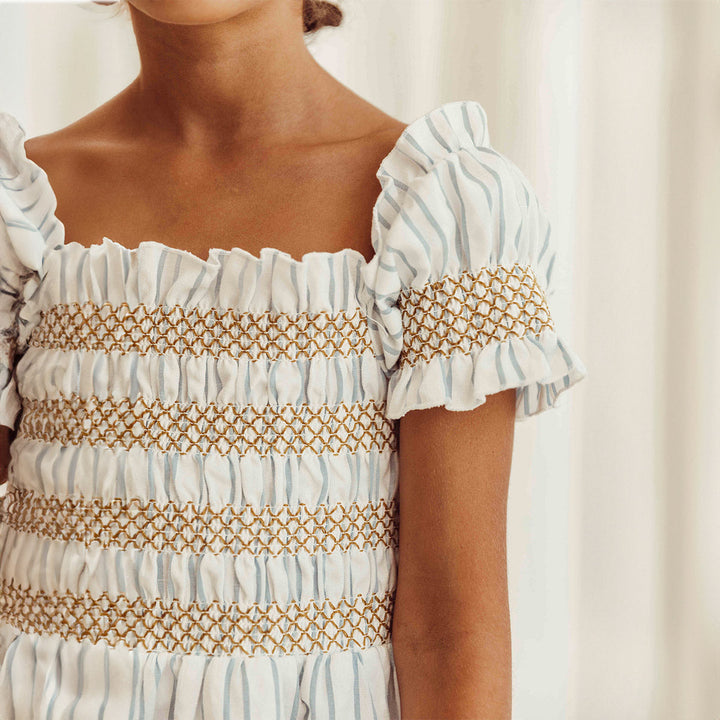 Smocked Stripe Dress