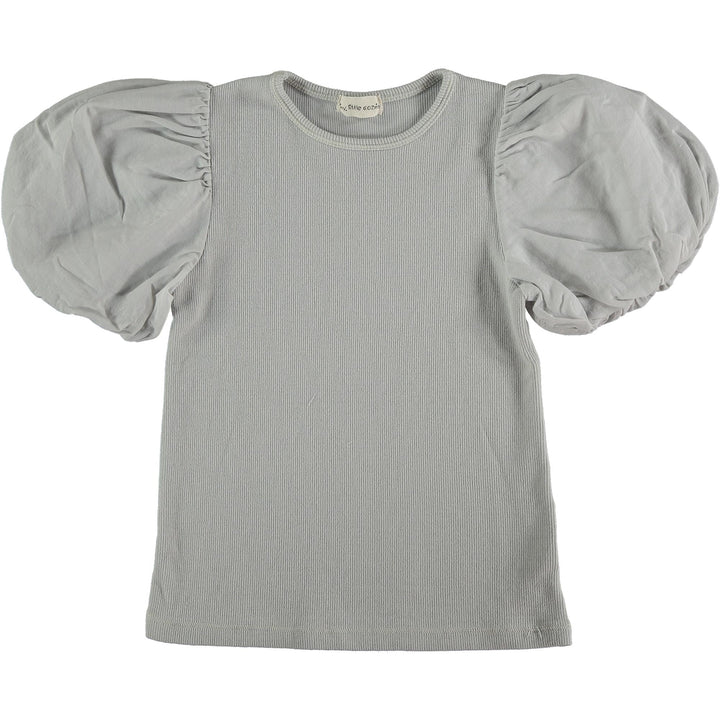 Organic Cotton Ribbed T-Shirt - Light Grey