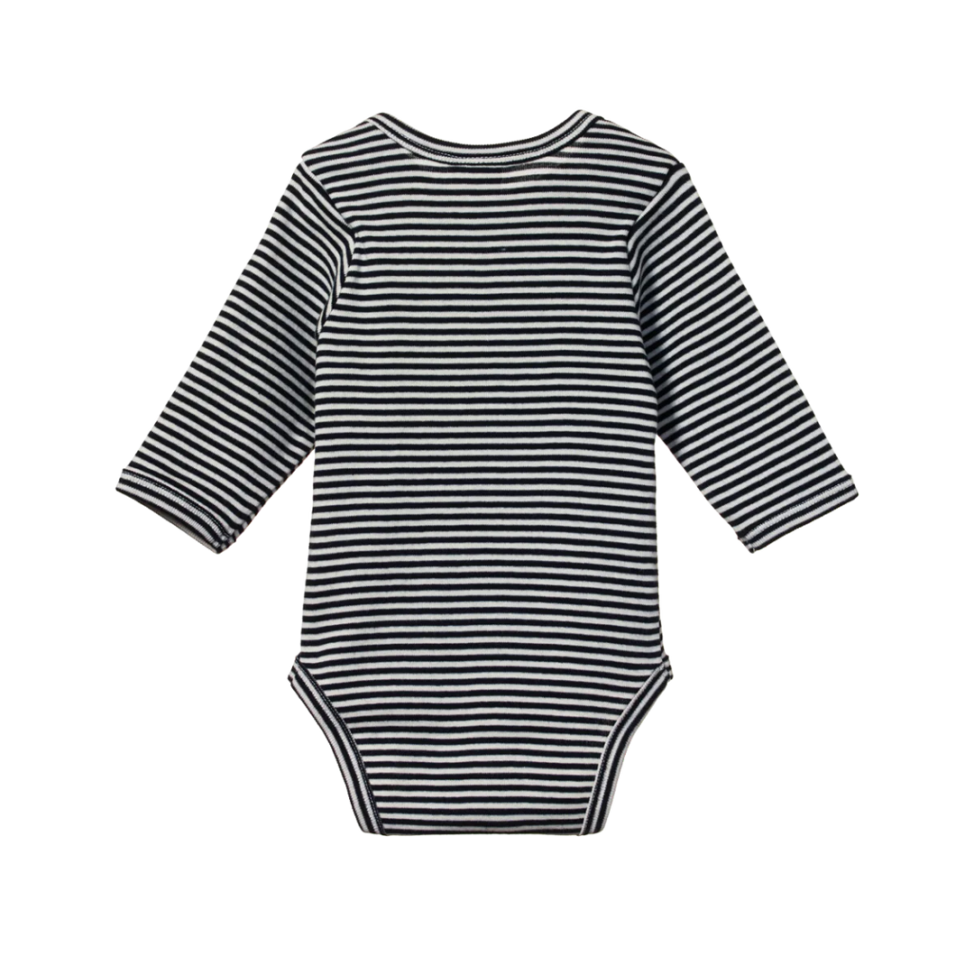 Long Sleeve Bodysuit - Navy Stripe