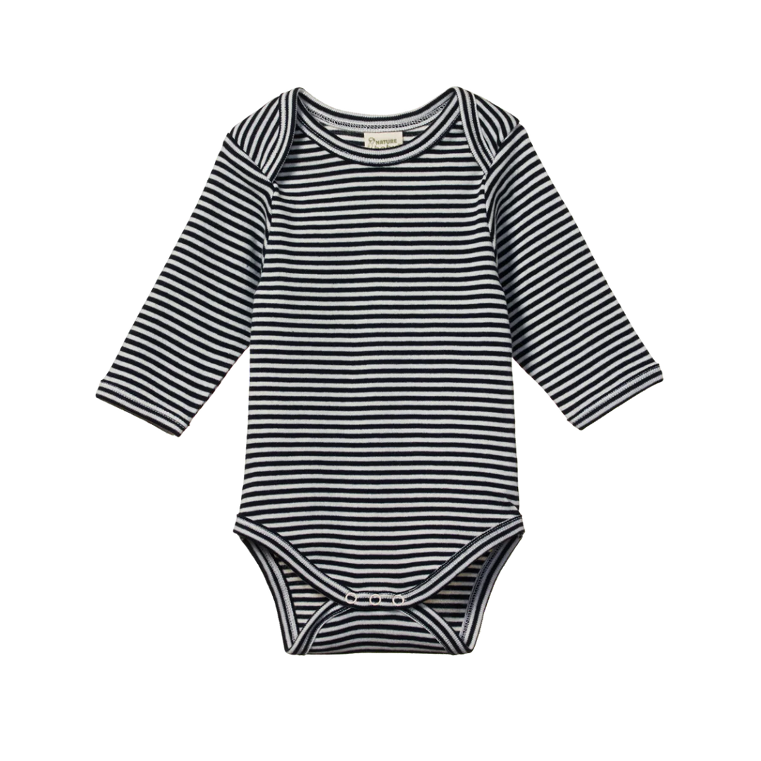 Long Sleeve Bodysuit - Navy Stripe