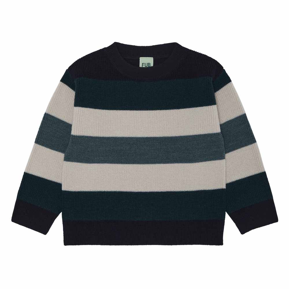 Multi Striped Blouse - Dark Navy