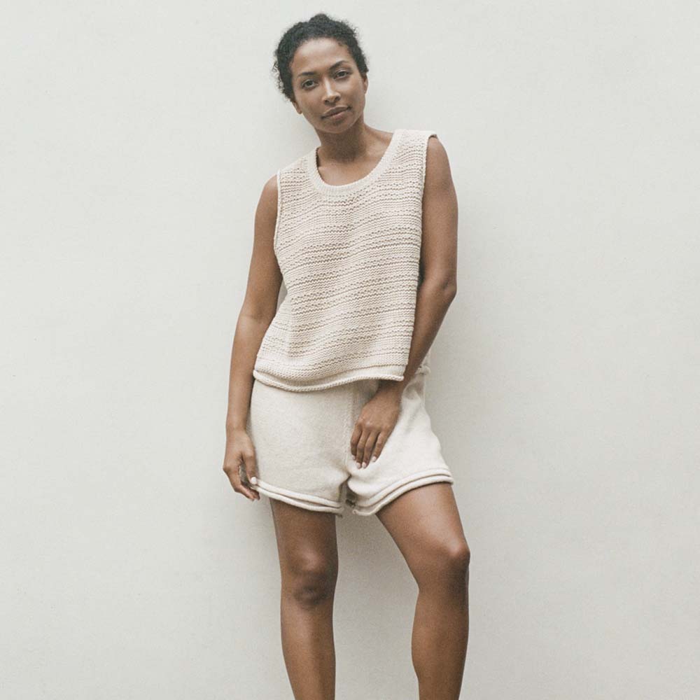 Textured Tank Woman - Flax