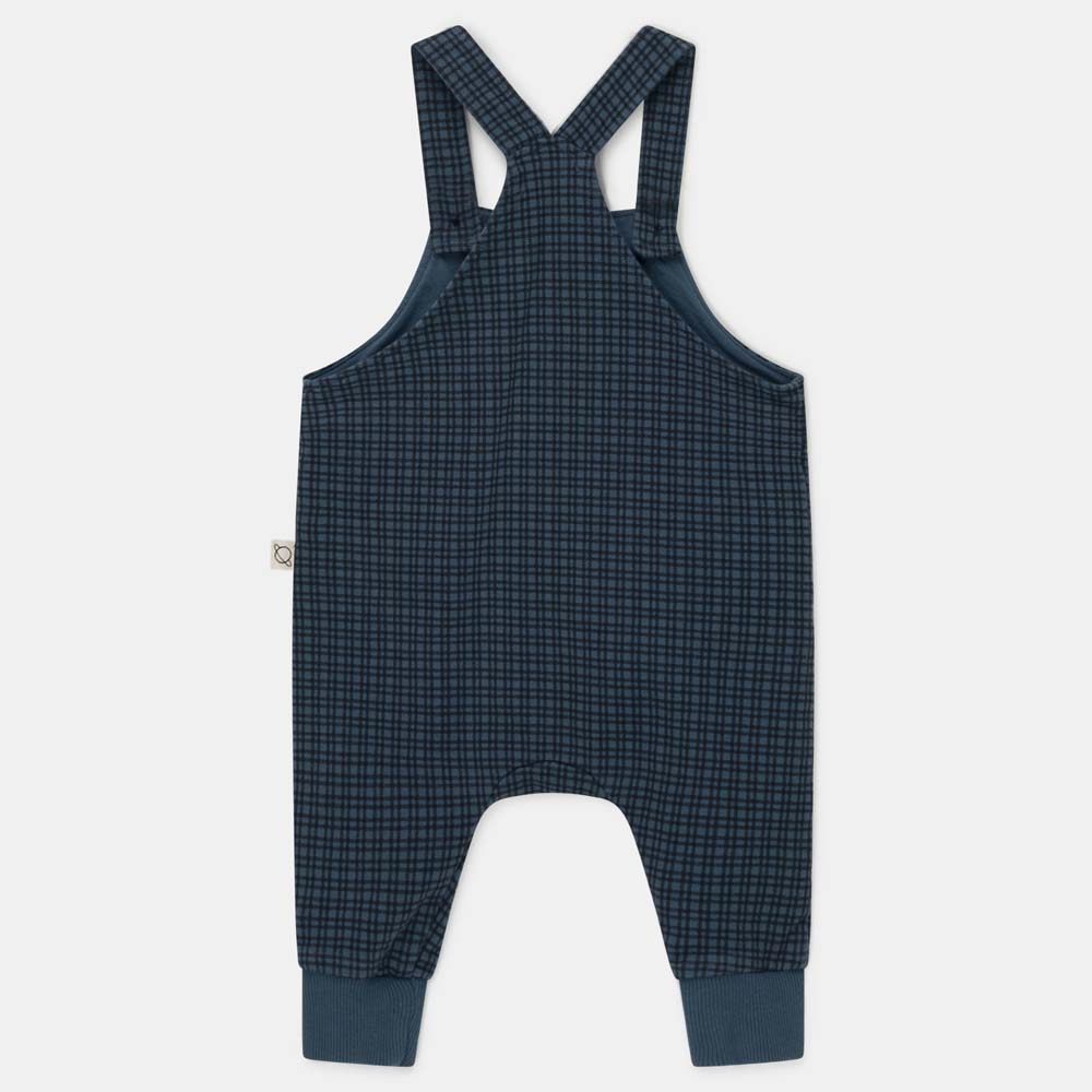 Organic Gingham Baby Overalls - Blue