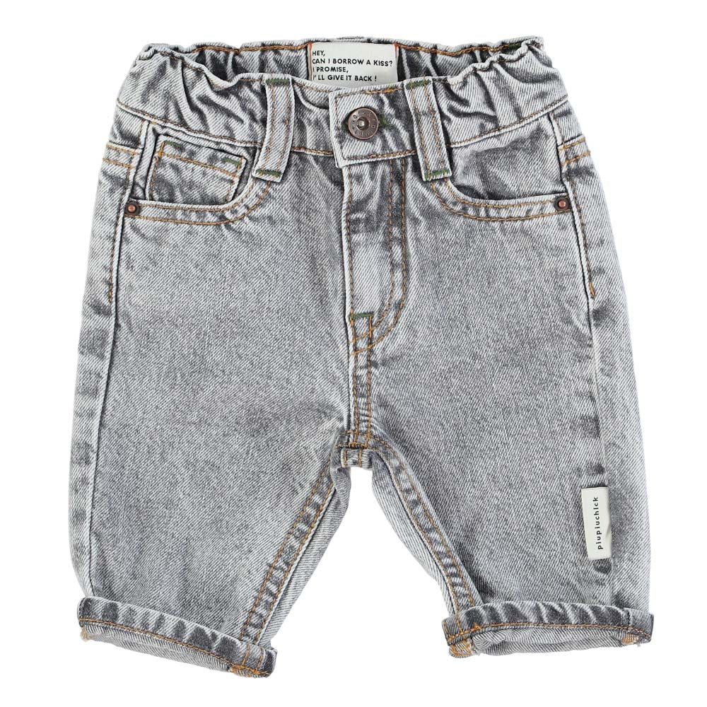 Baby Unisex Trouser - Washed Grey Denim