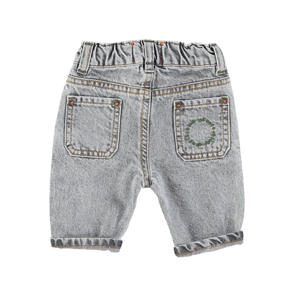 Baby Unisex Trouser - Washed Grey Denim