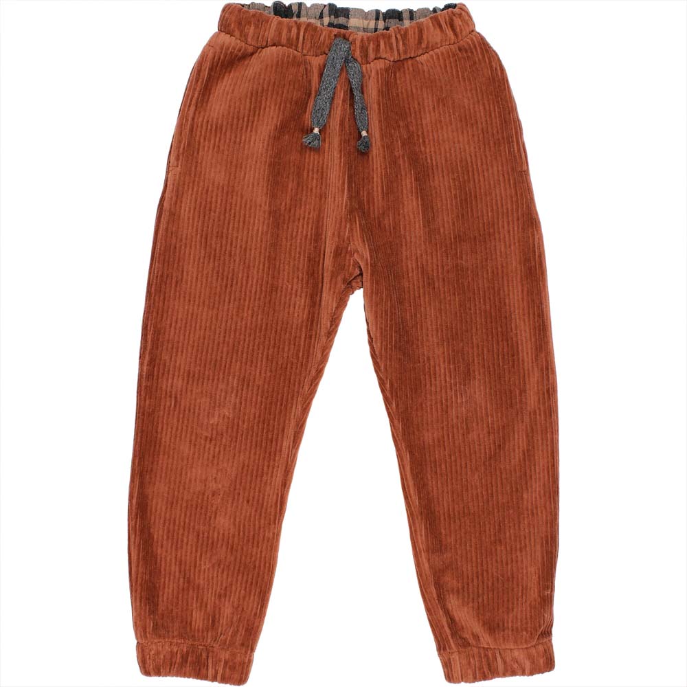 Knit Velour Pants - Rust