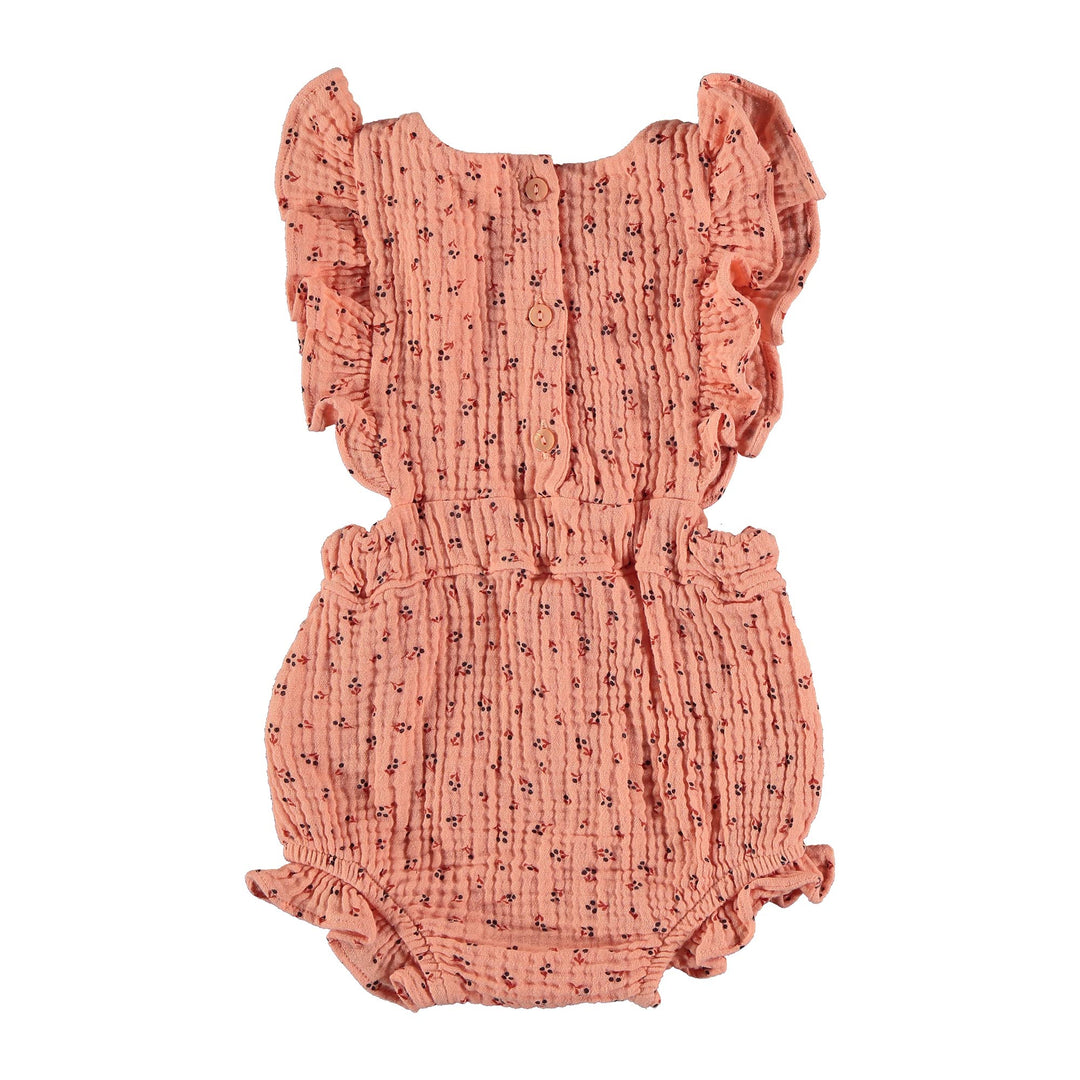 Organic Cotton Liberty Romper - Peach