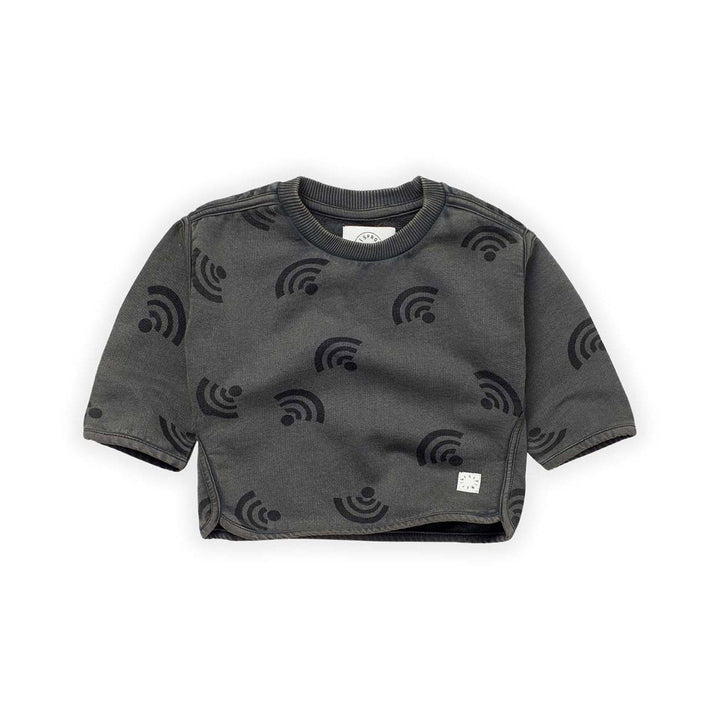 Wifi Print Sweatshirt - Asphalt