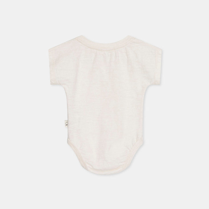 Slub V-Insert Bodysuit - Ivory